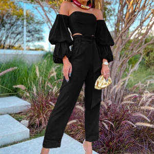 Ensemble 2 pcs top à manches longues + pantalon
