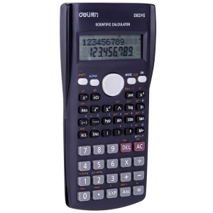 Calculatrice scientifique deli affichage à double ligne grand écran  double alimentation