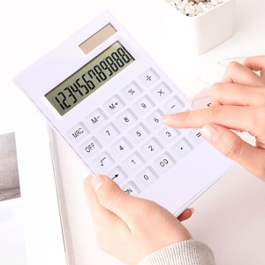 Calculatrice solaire à 12 chiffres double alimentation