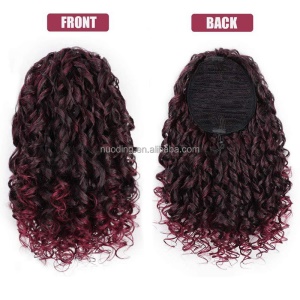 Perruque de 14 pouces aux cheveux bouclée en fibre synthétique