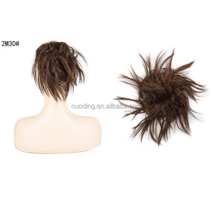 Perruque chignon en fibre synthétique pelucheux