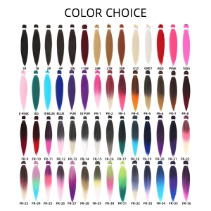 Extension de cheveux pré-étirée en fibre haute température 24 pouces cheveux doux et lisses pour tressage