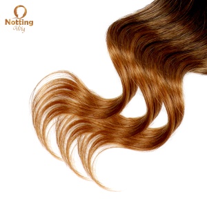 Extension de cheveux marron cheveux longs ondulé en fibre de haute température