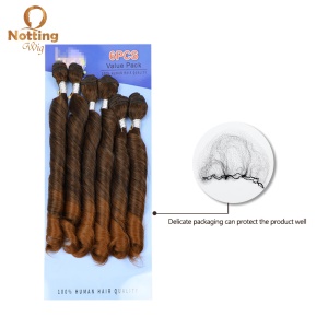 Extension de cheveux synthétique lot de 6 pièces 16 pouces cheveux long ondulé Body Wave