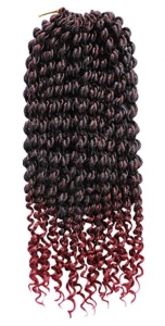 Extension de cheveux Crochet noir-violet 14 pouces fibre de haute température