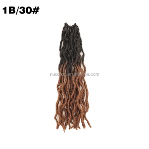 Extensions de cheveux synthétique pour femmes 12 pouces de cheveux faux locs fibre à basse température