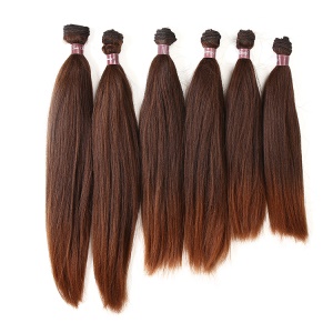 Mèches lot de 6 en fibre synthétiques lisses