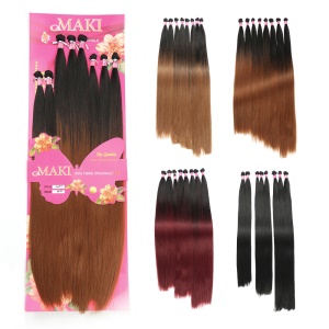 Mèche de 28 pouces aux cheveux raides en  fibres synthétiques pour femmes
