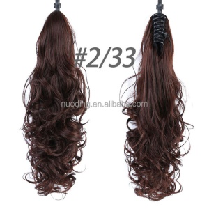 Postiche queue de cheval en fibre synthétique cheveux ondulé 24 pouces