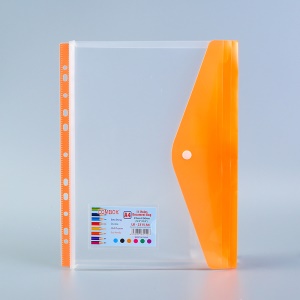Pochette à documents A4 en plastique transparent