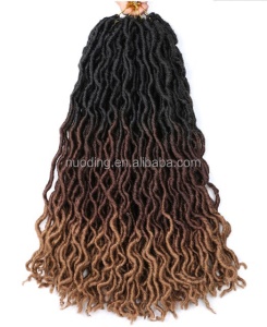 Extensions de cheveux synthétiques style faux locs en fibre basse température 18 pouces