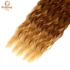 Mèches de cheveux synthétiques 16 pouces  blond résistant à la chaleur