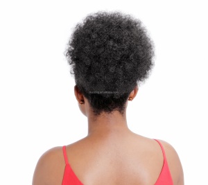 Perruque chignon synthétique en fibre facile à installer