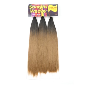 Mèche de 18 pouces aux cheveux raides en  fibres synthétiques pour femmes