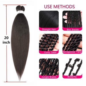Mèches de cheveux synthétique 20 pouces peut faire toutes sortes de tresses