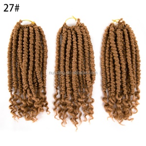 mèches bouclée aux cheveux en fibre synthétiques  à basse température de 12 pouces 12 mèches/pack