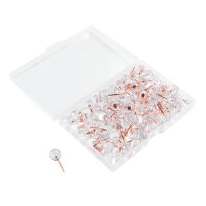 Punaise à tête de balle ronde transparente 100 pièces par boîte