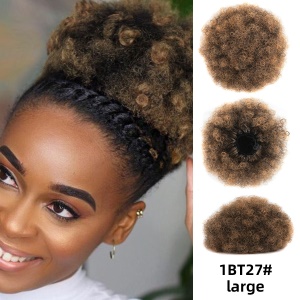 Chignon  Afro en fibre synthétique