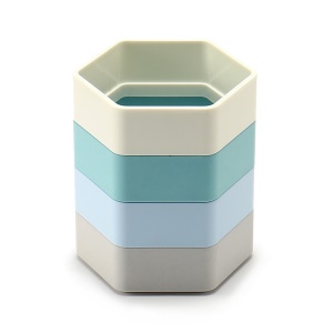 Porte-stylo hexagonal en ABS plastique multifonction amovible