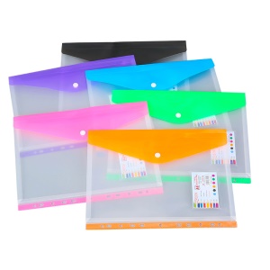 Pochette à documents A4 en plastique transparent