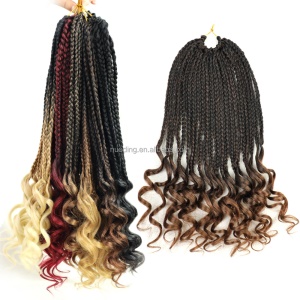 Cheveux  synthétiques tressés 18 pouces 22 tresses
