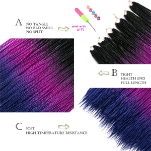 Mèche tresse 24 pouces cheveux longs raide fibre de haute température