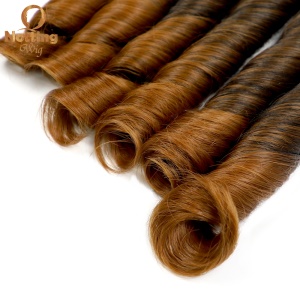 Mèches de cheveux synthétiques ensemble de 6 pièces 16 pouces  avec de grandes boucles