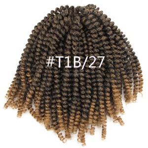 Mèches de 8 Pouces en fibre synthétique aux cheveux bouclé