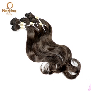 Extension de cheveux synthétique noir long bouclé 22 pouces lisse et doux