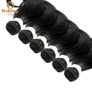 Mèches de cheveux synthétiques 6 pièces 8 pouces noir 100%  résistant à la chaleur