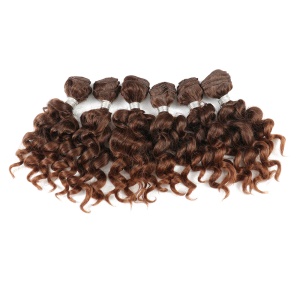 Extension de cheveux en fibre synthétique à haute température cheveux ondulés vague profonde 10 pouces