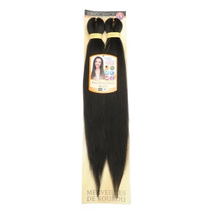 Extension de cheveux noir raide synthétique pour tressage 26 pouces