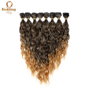 Mèche de 16 pouces aux cheveux raides, blonds en  fibres synthétiques pour femmes