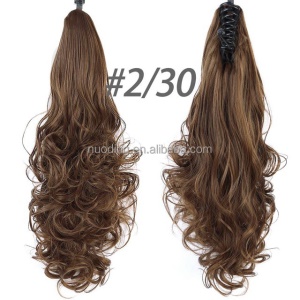 Postiche queue de cheval en fibre synthétique cheveux ondulé 24 pouces
