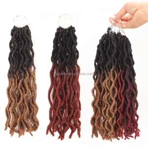 Extensions de cheveux synthétique pour femmes 12 pouces de cheveux faux locs fibre à basse température