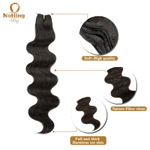 Mèches de cheveux synthétiques set de 8 pièces de 18 pouces  100% fibre résistante à la chaleur