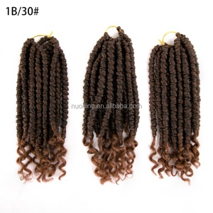 mèches bouclée aux cheveux en fibre synthétiques  à basse température de 12 pouces 12 mèches/pack