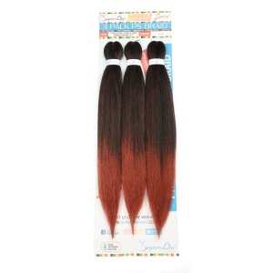 Extension de cheveux rouge doux synthétique pour tressage 26 pouces