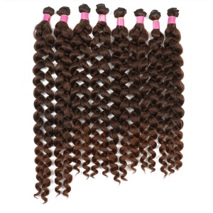 Extension de cheveux Deep Wave 16 pouces sans colle lot de 8pcs