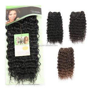 Mèche en fibre synthétique 16 pouces cheveux longs bouclés Deep Wave