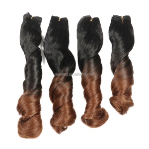 Meches  synthétiques ondulée et soyeux, lot de 4,