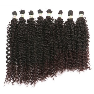 Extension de cheveux en fibre de haute température 18 pouces cheveux bouclés lot de 8 pcs