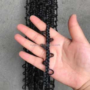 Mèche cheveux tressé noir en Fibre de haute température 24 pouces