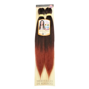 Extension de cheveux rouge doux synthétique pour tressage 26 pouces
