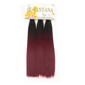Mèche de 18 pouces aux cheveux raides en  fibres synthétiques pour femmes