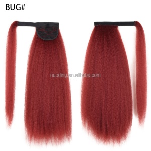 Extension de cheveux en fibre synthétique cheveux raides avec colle magique 22 pouces