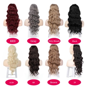 Mèches en fibre synthétique cheveux long ondulé 24 pouces