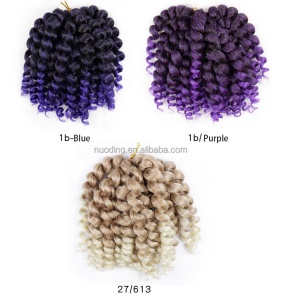 Extension de cheveux bouclée en fibre synthétiques