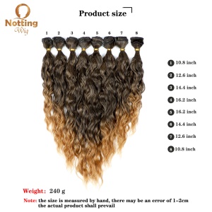 Extension de cheveux en fibre de haute température cheveux ondulés  26 pouces