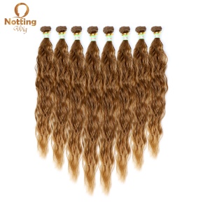 Mèches de cheveux synthétiques 16 pouces  blond résistant à la chaleur